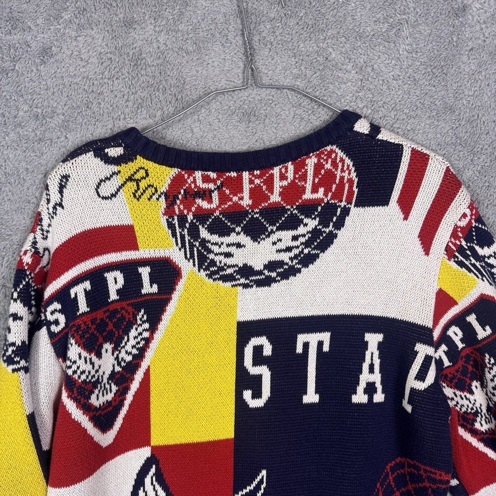 Staple Pigeon Sweater Mens M Knit New York Geometric AOP All‎ Over Sweatshirt - Picture 7 of 12